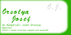 orsolya josef business card